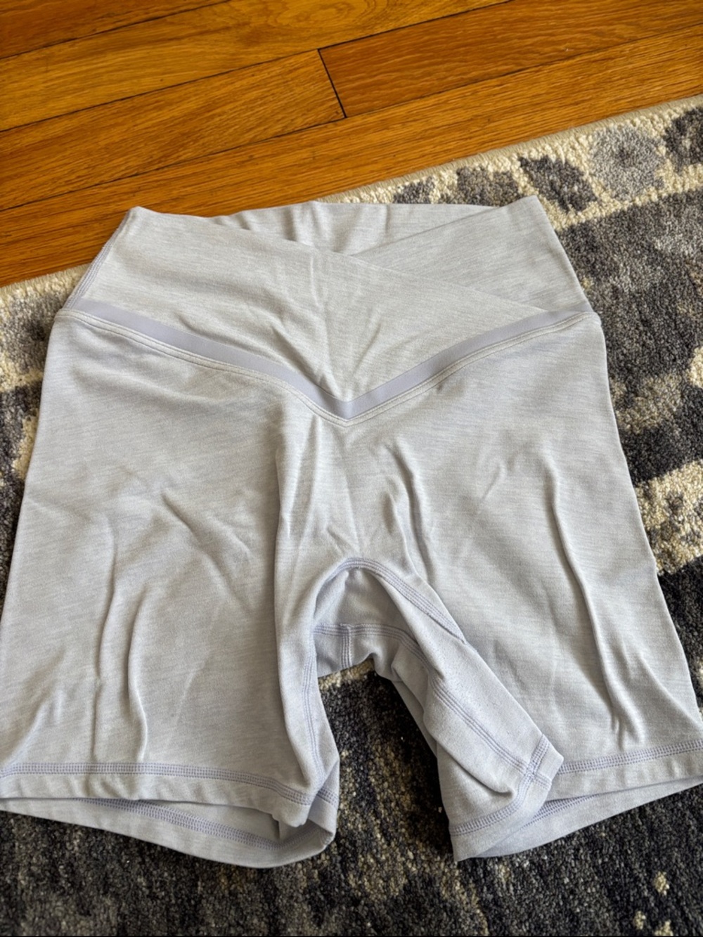 Women’s Athletic High-Waist Performance Shorts - Light Gray